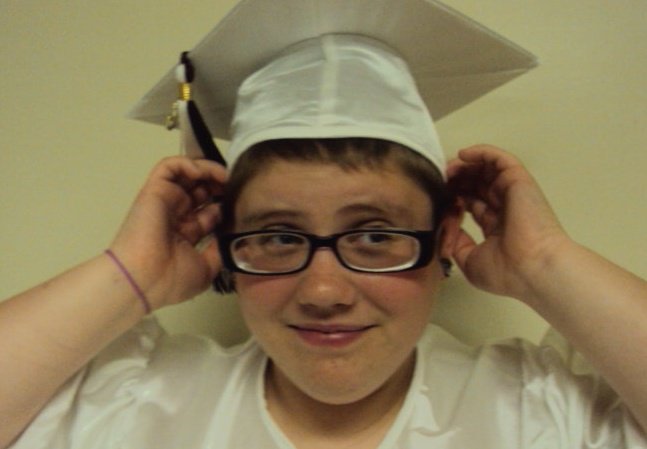 Brandy in her cap and gown